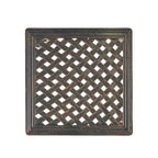 Mckinley Lot de 2 tables d'appoint de patio en aluminium moulé - Cuivre - Christopher Knight Home : Résistant aux intempéries, Forme carrée