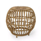 Ottawa Patio Boho Wicker Side Table: Handcrafted, All-Weather, No Assembly - Christopher Knight Home