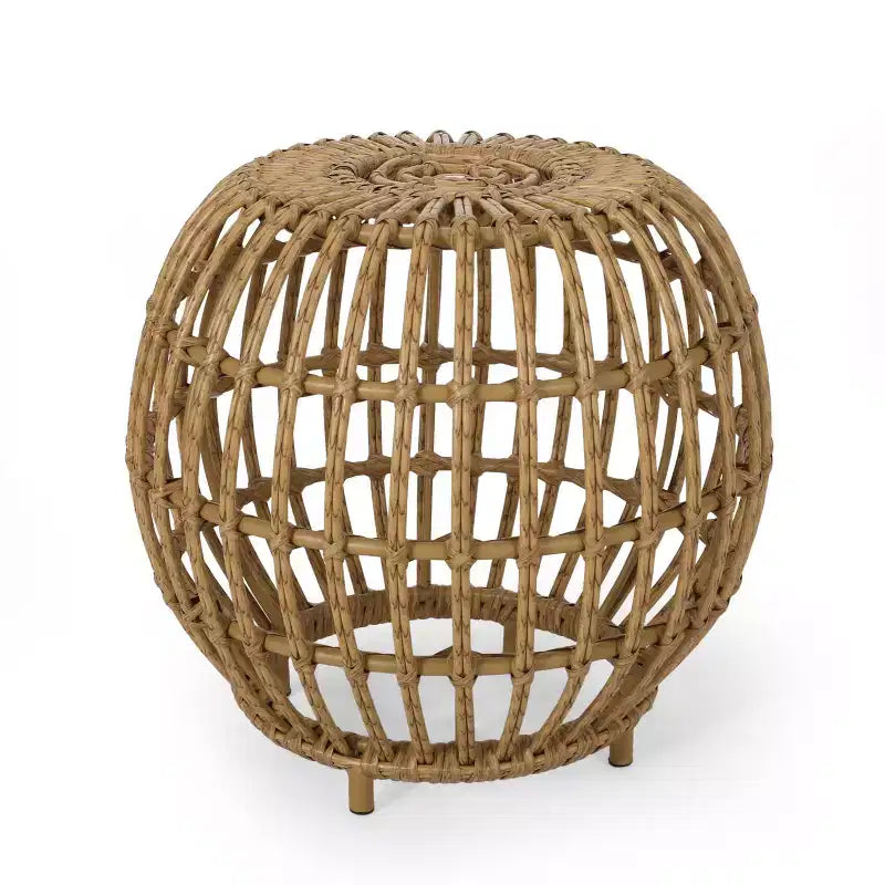 Ottawa Patio Boho Wicker Side Table: Handcrafted, All-Weather, No Assembly - Christopher Knight Home