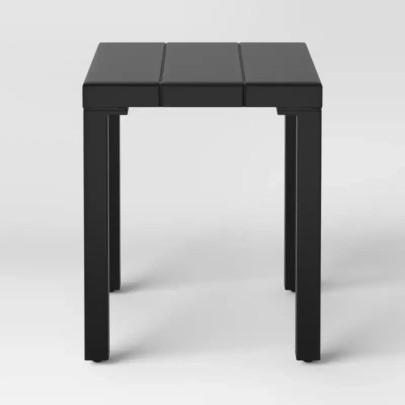 Tavolino d'appoggio da patio con doghe finte in faggio nero - Threshold™