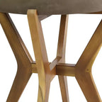 Tavolino da Esterno Yukon - Teak/Grigio Chiaro - Christopher Knight Home: Struttura in Legno di Acacia, Piano Rotondo in Cemento