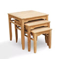 Sonoma Lane Channing 3pc Teak Nesting Table Set - Weather-Resistant, Durable Patio Accent Set