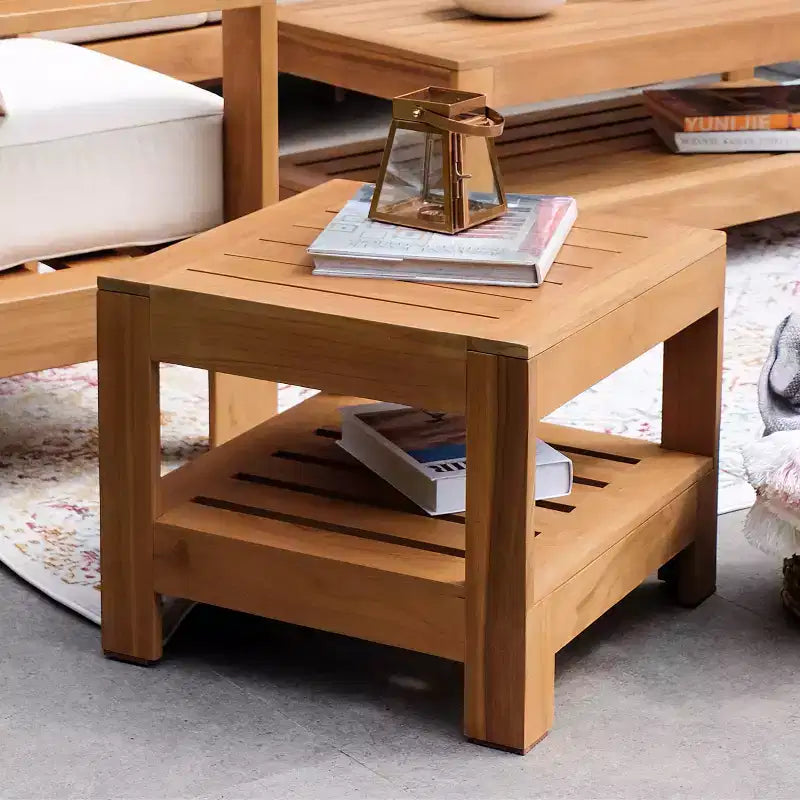 Tavolino da esterno Sonoma Lane Portland in legno di teak – Resistente alle intemperie