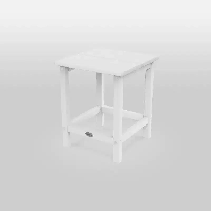 POLYWOOD Moore Outdoor Patio End Table White