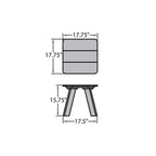 Table d'appoint Italica Modern Patio - Rouge rustique - highwood