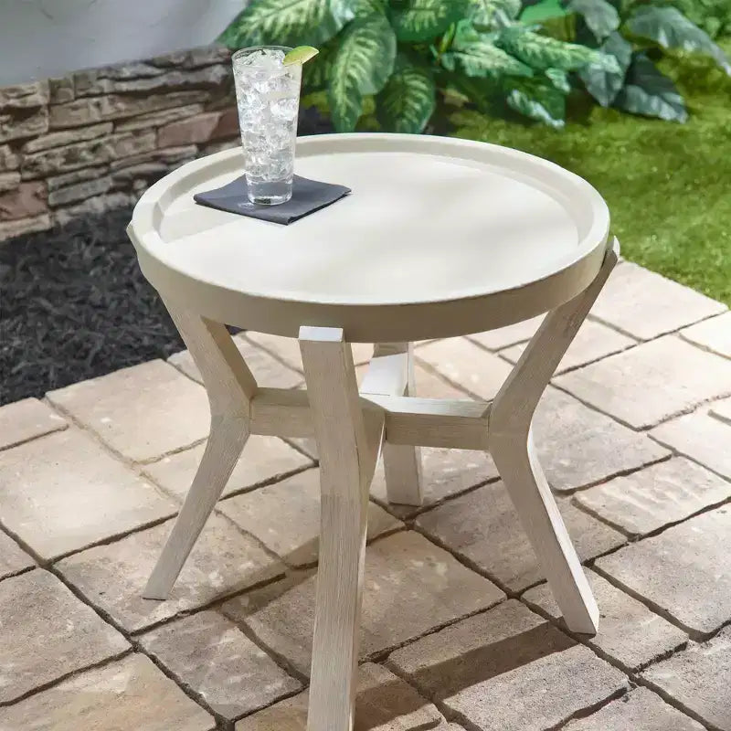 Pebble Lane Living Tavolino Alto Rotondo Bali 21"