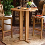 Tavolino da bistrò da esterno in teak Sonoma Lane Rockport, marrone teak – Resistente alle intemperie