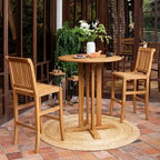Tavolino da bistrò da esterno in teak Sonoma Lane Rockport, marrone teak – Resistente alle intemperie