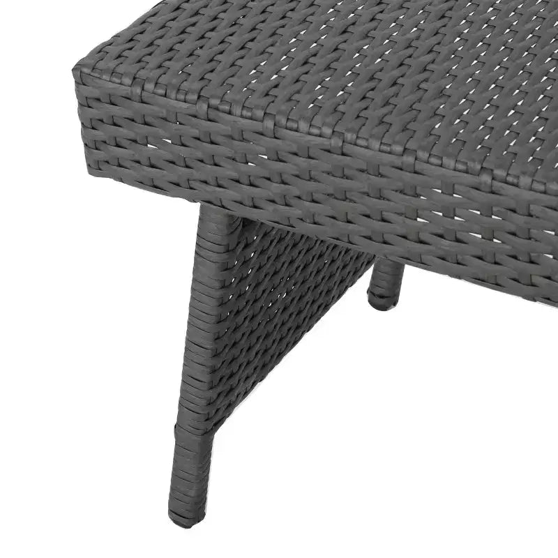Christopher Knight Home Ensemble de 2 tables d'appoint pliantes d'extérieur en osier gris Salem