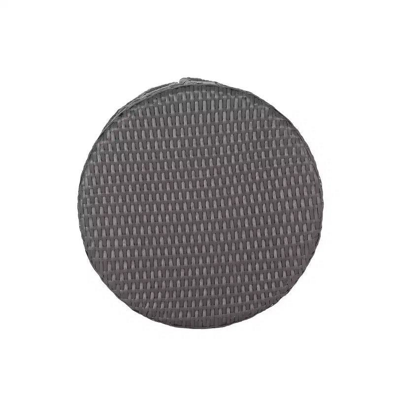 Tavolino rotondo da esterno in vimini grigio Bruce: stile bohémien, resistente all'acqua - Christopher Knight Home