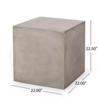 Christopher Knight Home Quebec Table d'appoint de patio en pierre gris clair