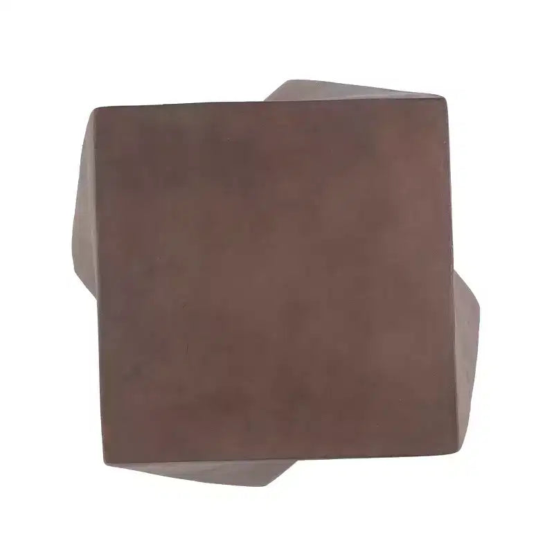 Tavolino da Esterno Abney in Cemento Leggero: Resistente alle Intemperie, Design Cubico Moderno - Christopher Knight Home