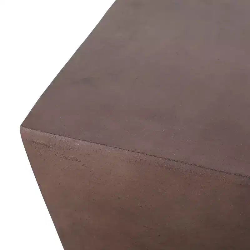 Tavolino da Esterno Abney in Cemento Leggero: Resistente alle Intemperie, Design Cubico Moderno - Christopher Knight Home