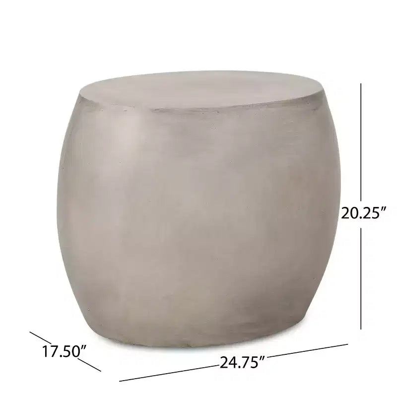 Christopher Knight Home Edmonton Table d'appoint de terrasse en pierre gris clair