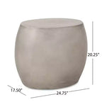 Christopher Knight Home Edmonton Table d'appoint de terrasse en pierre gris clair
