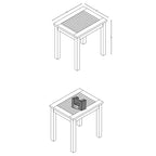 Alaterre Furniture Okemo, tavolino rettangolare da esterno resistente alle intemperie, 2 pz.