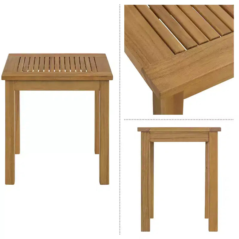 Alaterre Furniture Okemo, tavolino rettangolare da esterno resistente alle intemperie, 2 pz.