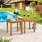 Alaterre Furniture Okemo, tavolino rettangolare da esterno resistente alle intemperie, 2 pz.