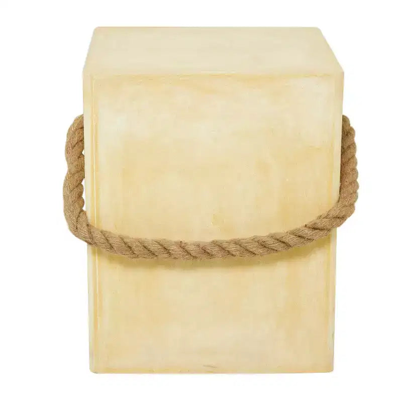 Tavolino d'appoggio da esterno contemporaneo - Giallo - Olivia & May: Sgabello da patio quadrato resistente, resistente ai raggi UV