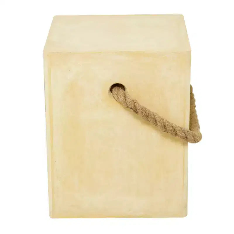 Tavolino d'appoggio da esterno contemporaneo - Giallo - Olivia & May: Sgabello da patio quadrato resistente, resistente ai raggi UV