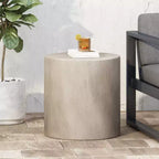 Christopher Knight Home Massey Table d'appoint de patio en pierre gris clair