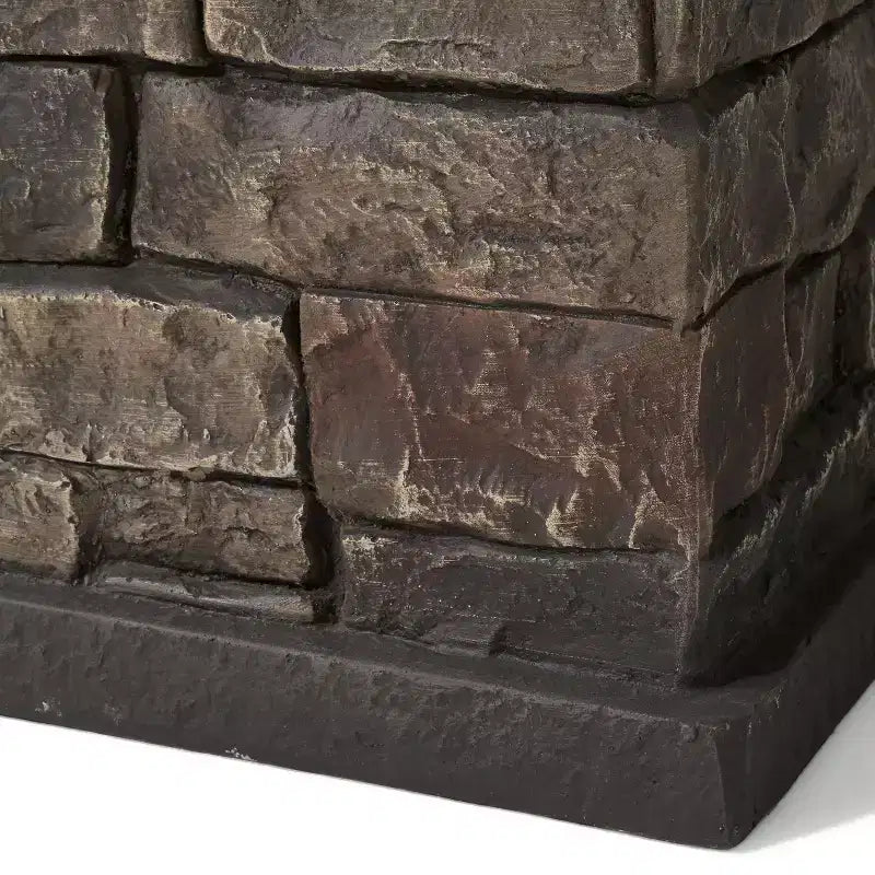 Chesney Outdoor Light Weight Concrete Square Tank Holder Tavolino in finto cemento con finitura effetto pietra - Christopher Knight Home: Finto cemento, Antiruggine