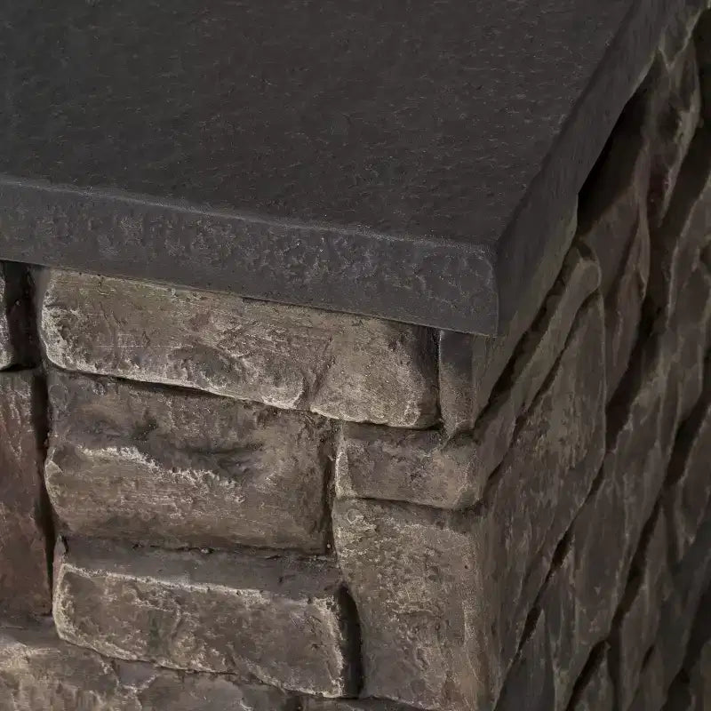 Chesney Outdoor Light Weight Concrete Square Tank Holder Tavolino in finto cemento con finitura effetto pietra - Christopher Knight Home: Finto cemento, Antiruggine