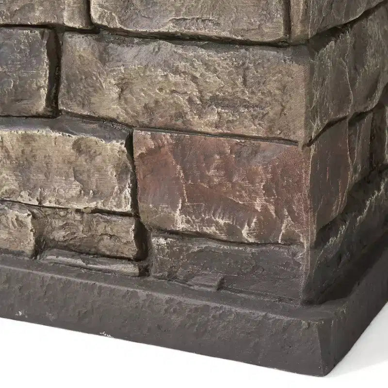 Chesney Outdoor Light Weight Concrete Square Tank Holder Tavolino in finto cemento con finitura effetto pietra - Christopher Knight Home: Finto cemento, Antiruggine