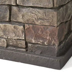 Chesney Outdoor Light Weight Concrete Square Tank Holder Tavolino in finto cemento con finitura effetto pietra - Christopher Knight Home: Finto cemento, Antiruggine