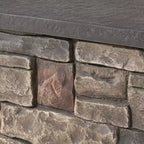 Chesney Outdoor Light Weight Concrete Square Tank Holder Tavolino in finto cemento con finitura effetto pietra - Christopher Knight Home: Finto cemento, Antiruggine