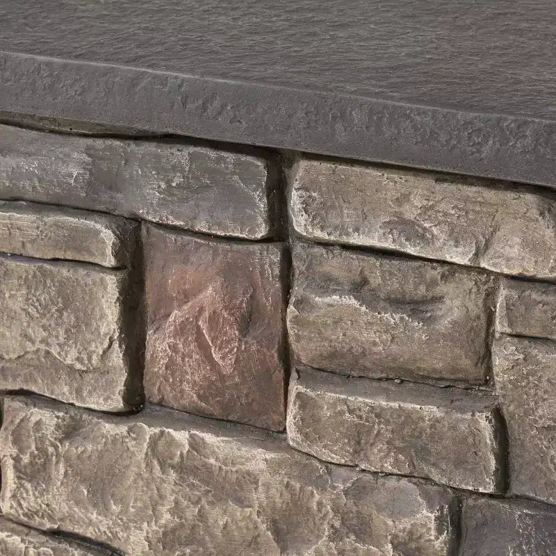 Chesney Outdoor Light Weight Concrete Square Tank Holder Tavolino in finto cemento con finitura effetto pietra - Christopher Knight Home: Finto cemento, Antiruggine