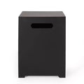 Wellington Outdoor Square Iron Tank Holder Side Table Dark Gray - Christopher Knight Home: Versatile Propane Storage, Rust-Resistant