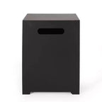 Wellington Outdoor Square Iron Tank Holder Side Table Dark Gray - Christopher Knight Home: Versatile Propane Storage, Rust-Resistant