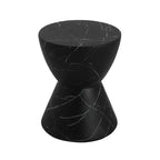 Christopher Knight Home Urkta Table d'appoint en béton léger en forme de sablier, marbre noir