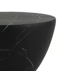 Christopher Knight Home Urkta Table d'appoint en béton léger en forme de sablier, marbre noir
