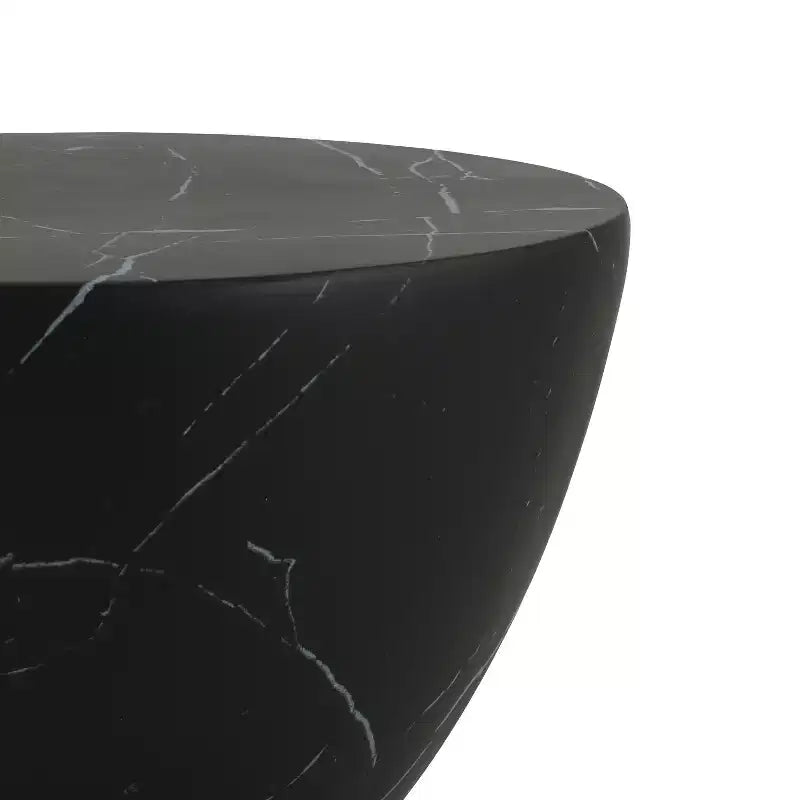 Christopher Knight Home Urkta Table d'appoint en béton léger en forme de sablier, marbre noir