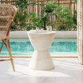 Christopher Knight Home Urkta Hourglass-shaped Light Weight Concrete Side Table, Travertine