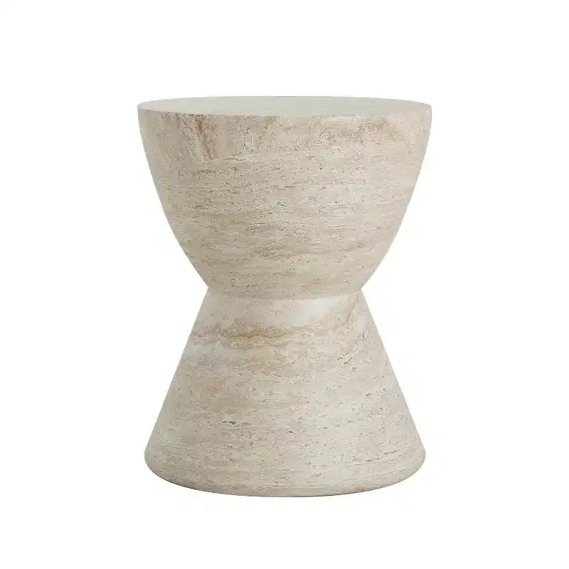 Christopher Knight Home Urkta Table d'appoint en béton léger en forme de sablier, Travertin