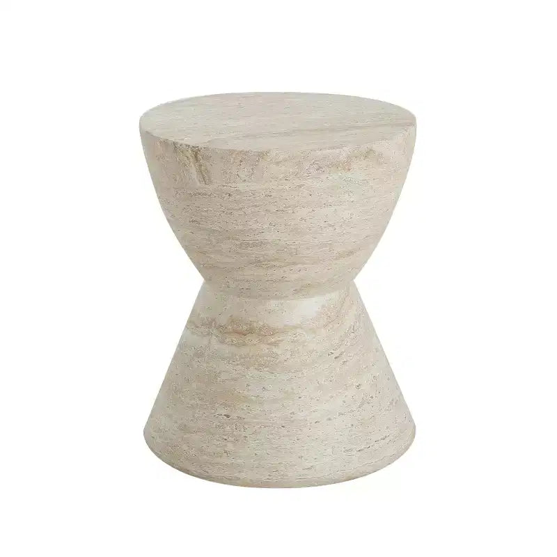 Christopher Knight Home Urkta Table d'appoint en béton léger en forme de sablier, Travertin