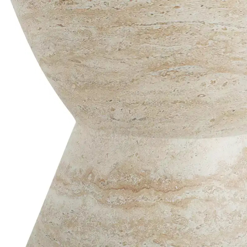 Christopher Knight Home Urkta Table d'appoint en béton léger en forme de sablier, Travertin