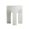 Christopher Knight Home Urktc Four Arches Light Weight Concrete Side Table, Antique White