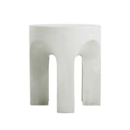Christopher Knight Home Urktc Four Arches Light Weight Concrete Side Table, Antique White
