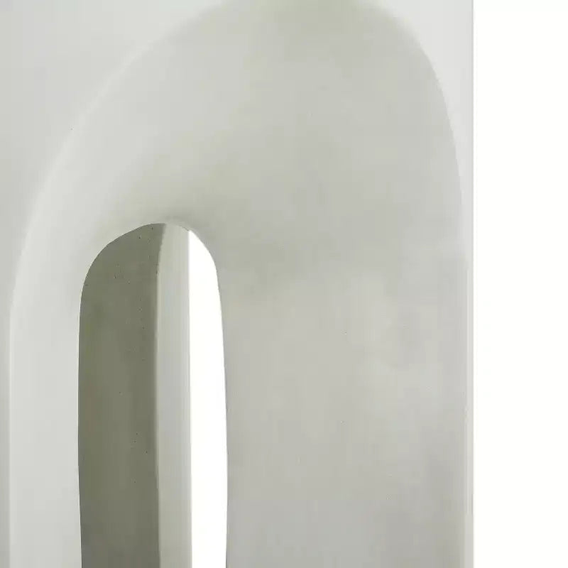 Christopher Knight Home Urktc Tavolino da appoggio in cemento leggero a quattro archi, bianco antico