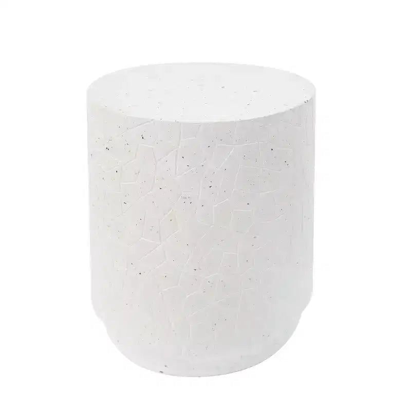 Christopher Knight Home lorien Cylindrical Light Weight Concrete Side Table, White