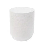 Christopher Knight Home lorien Cylindrical Light Weight Concrete Side Table, White
