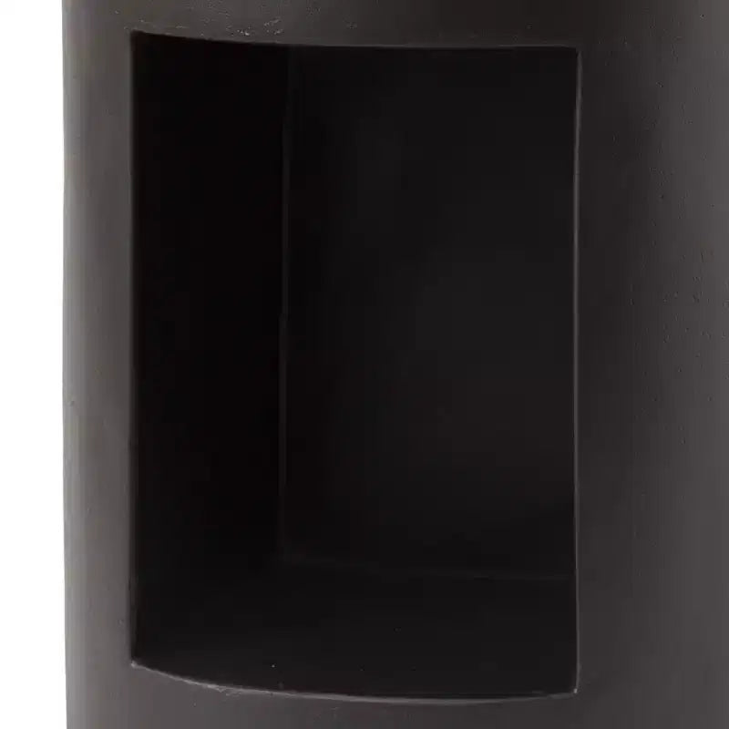 LeisureMod Tavolino rotondo, 43 cm, in Fiberstone con vano a giorno e finitura verniciata, per interni/esterni, nessun assemblaggio richiesto, Collezione Nook