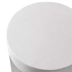 LeisureMod Tavolino rotondo, 43 cm, in Fiberstone con vano a giorno e finitura verniciata, per interni/esterni, nessun assemblaggio richiesto, Collezione Nook
