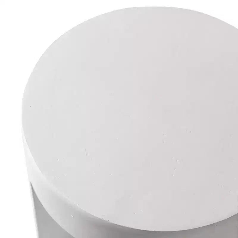 LeisureMod Tavolino rotondo, 43 cm, in Fiberstone con vano a giorno e finitura verniciata, per interni/esterni, nessun assemblaggio richiesto, Collezione Nook