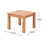 Table d'appoint GDFStudio Cyril carrée à lattes en bois d'acacia