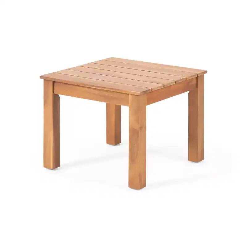 Table d'appoint GDFStudio Cyril carrée à lattes en bois d'acacia